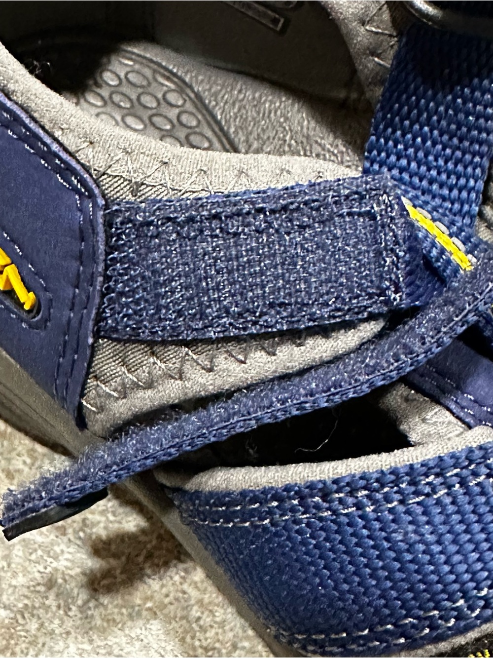 Keen Navy with Yellow Accent Kids Closed-Toe Sandals - Picture 11 of 12